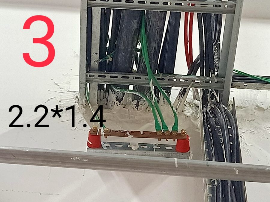 3M firestop compound sealing cable bundle